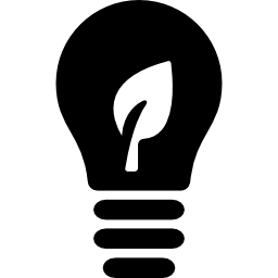 Ecological lightbulb symbol icon