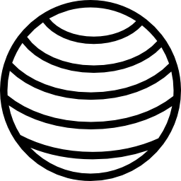 globo terráqueo con patrón de líneas horizontales icono