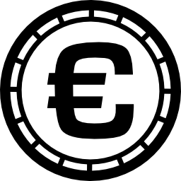 symbole de pièce de monnaie euro Icône