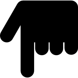 Hand pointing down icon