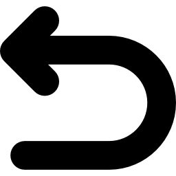 gire el símbolo de la flecha izquierda icono