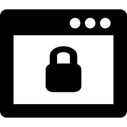 Lock page interface symbol icon
