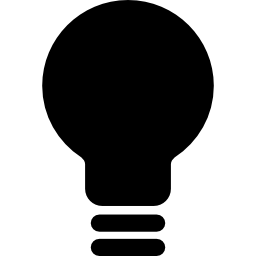 forme d'outil noir ampoule Icône
