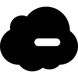 Cloud with minus sign icon