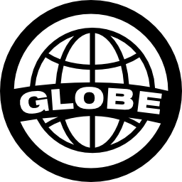 Earth globe grid in a circle icon