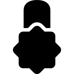 Star tag black shape icon