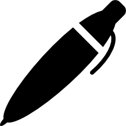 strumento penna in posizione diagonale icona