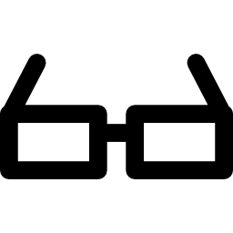 gafas de forma rectangular icono
