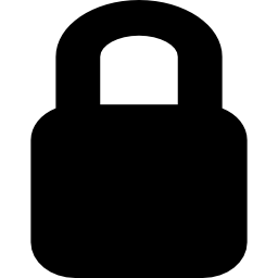 Lock rectangular padlock shape icon
