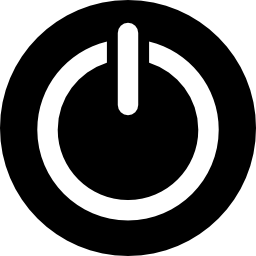 symbole du bouton circulaire d'alimentation Icône