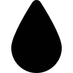 forme de goutte d'eau noire Icône