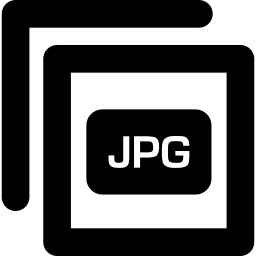simbolo quadrato dell'immagine jpg per l'interfaccia icona