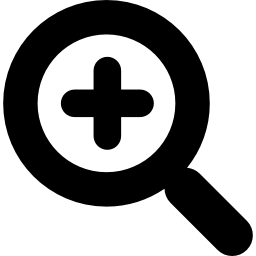 Plus zoom magnifying glass interface symbol icon