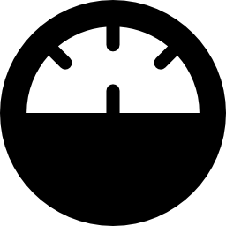 snelheidsmeter cirkelvormig gereedschapssymbool voor snelheidsregeling op voertuigen icoon