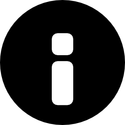 símbolo de interfaz circular de información icono