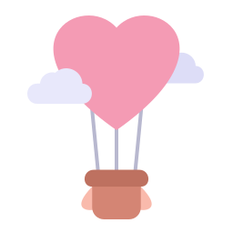 Hot air balloon icon