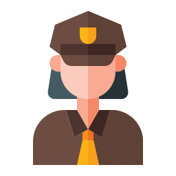 femme policier Icône