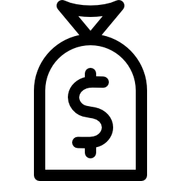 sac d'argent Icône