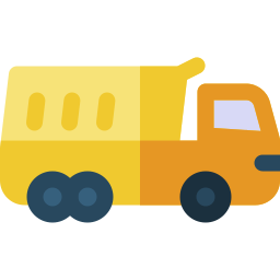 autocarro con cassone ribaltabile icona