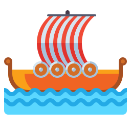 barco vikingo icono
