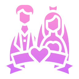 結婚式のカップル icon