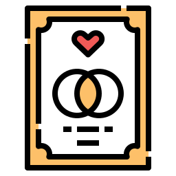 Marriage certification icon