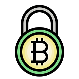 Bitcoin encryption icon