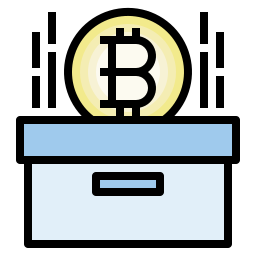 almacenamiento de bitcoin icono