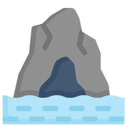 Sea cave icon