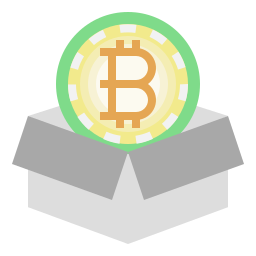 almacenamiento de bitcoin icono