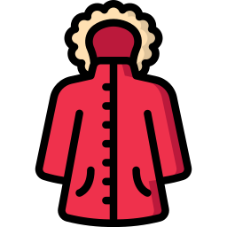 kurtka z futrzanym kapturem ikona