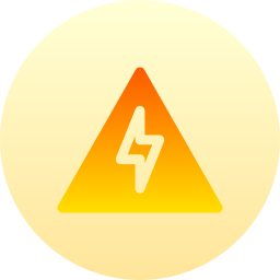 elektrisches warnschild icon