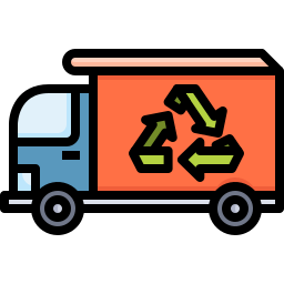 caminhão de reciclagem Ícone