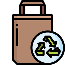 borsa per il riciclaggio icona