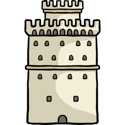 witte toren van thessaloniki icoon