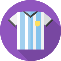 camiseta de fútbol icono