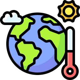 il riscaldamento globale icona