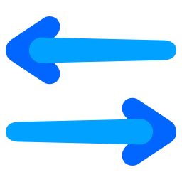 links en rechts pijlen icoon