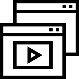 web de videos icono