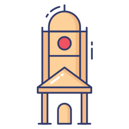 Часовая башня иконка
