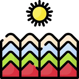 montagna arcobaleno icona