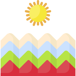 Rainbow mountain icon
