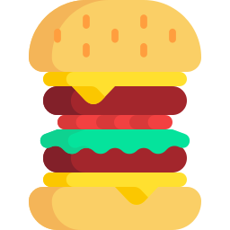 dubbele hamburger icoon
