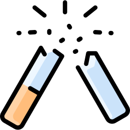 Broken cigarette icon