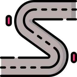 구불 구불 한 도로 icon