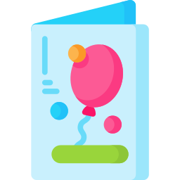 Birthday invitation icon
