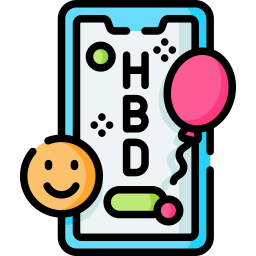 verjaardagsuitnodiging icoon
