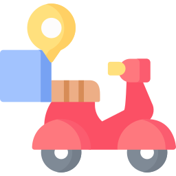 Delivery bike icon