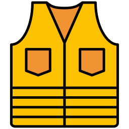 High visibility vest icon