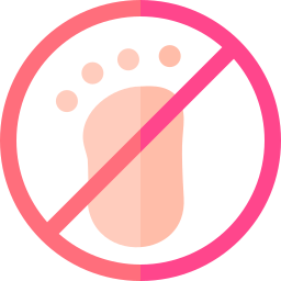 No barefoot icon